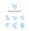 Vector icon and logo peace and charity. Editable outline stroke