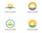 Vector Icon Logo Template Sun over horizon