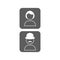 Vector icon male and female profile picture in trendy flat style. Unknown user avatars.