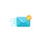 vector icon of message.sent successfully. simple flat design vector mail and message symbol