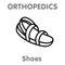Vector icon orthopedic shoes