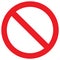 Vector icon prohibiting sign Impossible. Stop and ban sign