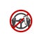 Vector icon prohibition of the use of the phone by the driver.You can t call, talk about the phone and write text messages on