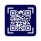 Vector icon of the QR code. Simple design for a logo sticker for your website or application