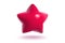 Vector icon of realistic red star. Achievements for games or customer rating feedback of website.