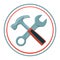 Vector icon repair tools. Tools, maintenance, repair service.