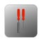 Vector icon screwdriver with orange handle.