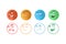Vector icon set of Feedback emoticons
