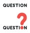 Vector icon set of question word with question mark