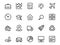 Vector icon set of value investment in line style