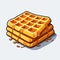 Vector icon of a stack of delicious waffles, perfect for a breakfast feast