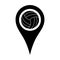 Vector icon of the stadium location and navigation. Vector illustration on a white background