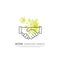 Vector Icon Style Illustration Web Badge of Hand Shake Greeting, Corona Virus Spread Prevention Method