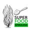 Vector icon superfood spirulina