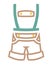 Vector icon of traditional German Lederhosen pants