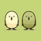 Vector icon of two birds standing side by side in a flat vector style icon