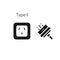 Vector icon of a type I electrical outlet and an electric plug. Flat design