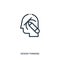 vector icon vector from design thinking collection. Thin line vector outline icon vector illustration