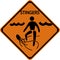 Vector icon warning road sign