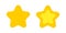 Vector icon of yellow stars in flat style. Achievements for games or customer rating feedback of website.