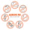 Vector icons for allergens free products