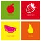 Vector Icons Color Fruits