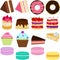 Vector Icons : Cute Sweet Cake