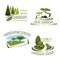 Vector icons gardening landscape design company