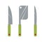 Vector Icons of kitchen knifes