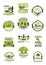 Vector icons of nature landscape and green company