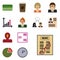 Vector icons revenue/ Flat icons revenue/ Icons set revenue/ Icon newspaper, glasses,