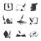 Vector icons of science, study, knowledge