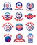 Vector icons set of Made in USA quality