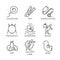 Vector icons set pregnancy tips for pregnant women medical consultation