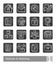 Vector icons set for website and web shop; chalk drawings