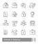 Vector icons set for website and web shop; charcoal drawings