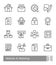 Vector icons set for website and webshop; black bold outlines