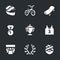 Vector Icons Set of youth Sports.