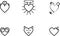 Vector icons sign love feeling heart