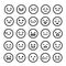 Vector icons of smiley faces emotion Cartoon