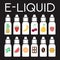 Vector Icons of tastes of electronic cigarette