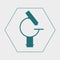 Vector illication in a flat style for web sites and electronic programs. microscope icon