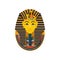 Vector illstration of pharaon mask. Flat design. Isolated.