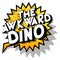 Vector illustrated comic book style The Awkward Dino text