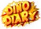 Vector illustrated comic book style Dino Diary text