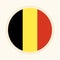 Vector illustrated flag of Belgium