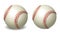 Vector illustrated realistic baseball balls icons