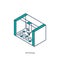 Vector illustration of 3D printing isometric icon