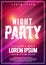 Vector illustration Abstract Dance Club Night Summer Party Flyer Layout Template. Club Party Banner Design.
