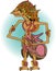 Vector illustration Adipati Karna puppet carachter